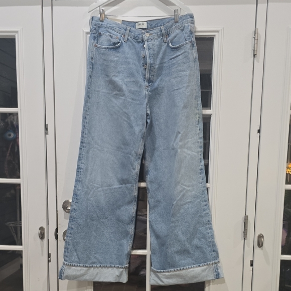 AGOLDE DAME WIDE LEG Light Blue Jeans